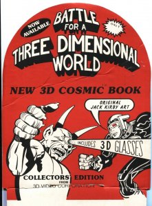 JACK KIRBY-BATTLE FOR A THREE DIMENSIONAL WORLD-STORE DISPLAY-1983-RARE