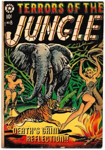 TERRORS OF THE JUNGLE #8 (Mar1954) 4.5 VG+ L.B. Cole! Matt Baker! Jay Disbrow!