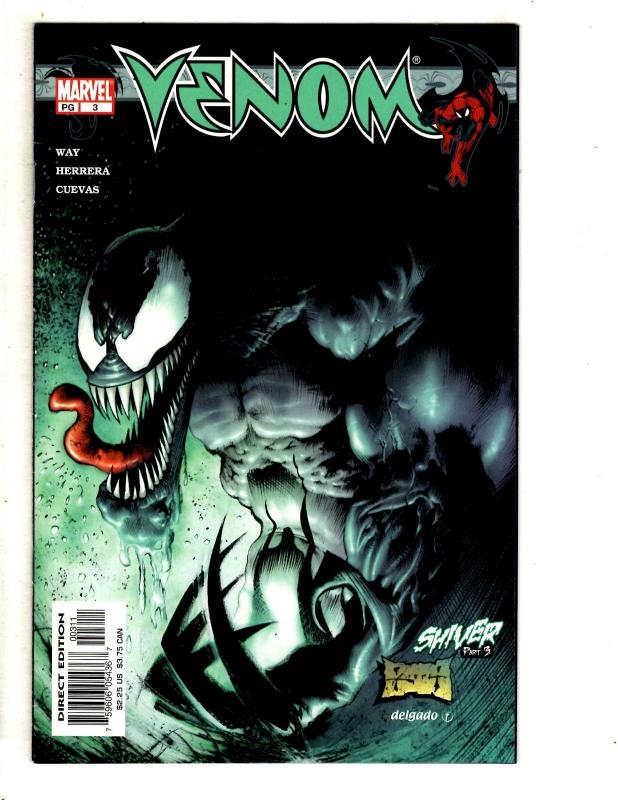 Lot Of 3 Venom Marvel Comic Books # 2 3 4 Spider-Man Carnage Goblin Rhino CR53
