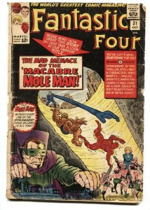 FANTASTIC FOUR #31 comic book 1964-MOLE MAN-AVENGERS FR/G