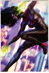 Spider-Woman  #1 Artgerm Lau Virgin Variant SIGNED W/COA MARVEL. NM.
