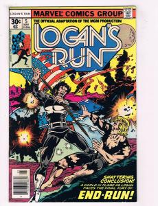 Logans Run #5 VG/FN Marvel Comics Comic Book May 1976 DE36