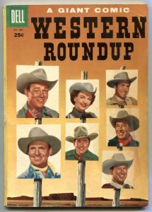 Western Roundup #12 1955- Gene Autry- Johnny Mack Brown VG