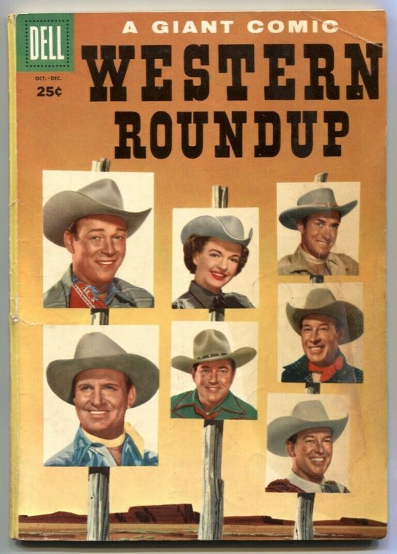 Western Roundup #12 1955- Gene Autry- Johnny Mack Brown VG