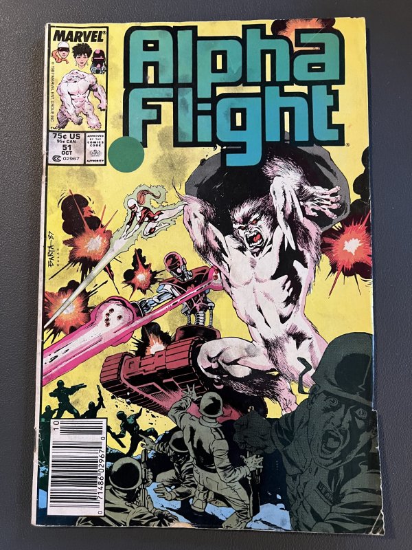 Alpha Flight #51 (1987) GD. ONE DOLLAR BOX!