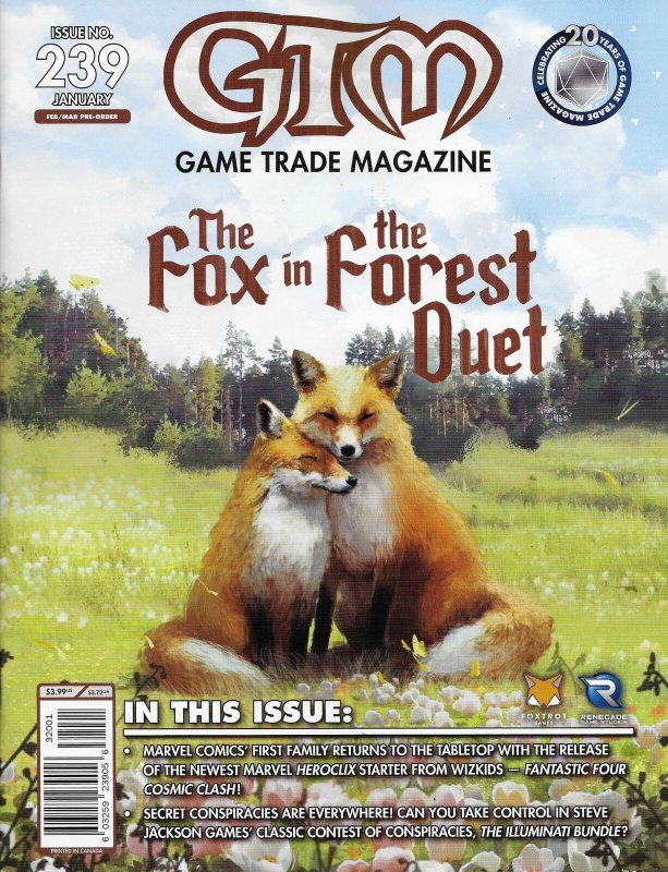 Game Trade Magazine #239 Fox In The Forest | Marvel Heroclix (GTM, 2020) - New!