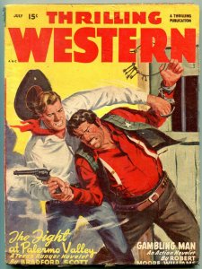 Thrilling Western Pulp July 1948- Texas Ranger- Fight at Palermo Valley VG