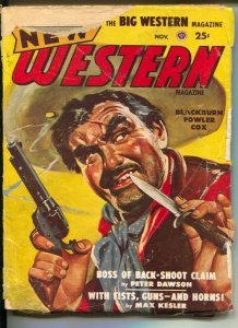 New Western 11/1948-Popular-pulp violence-Peter Dawson-Talmage Powell-G-