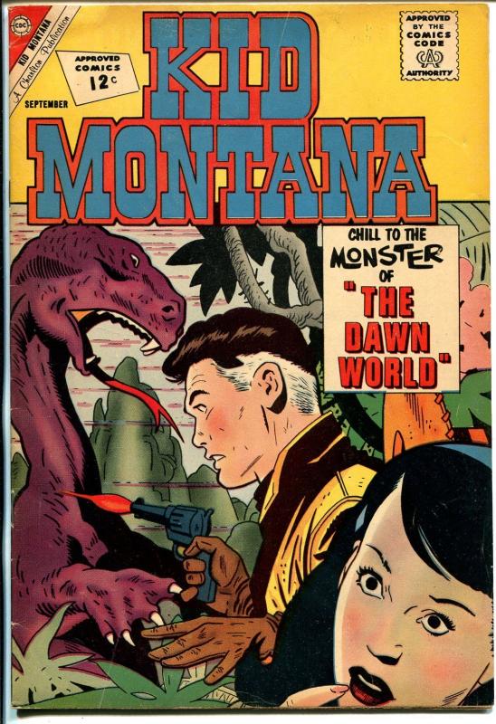 Kid Montana #36 1962-Charlton-Pete Morisi-Wyatt Earp-dinosaur-sci-fi-FN-