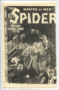 Spider 3/1938-Privately made reprint on quality paper-The Grey Horde Creeps-FN