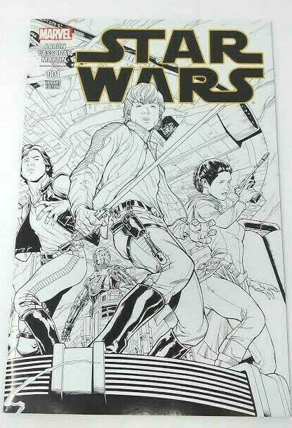 Star Wars #001 Variant QUESADA Wrap SKETCH Cover 2015 1:500 Marvel