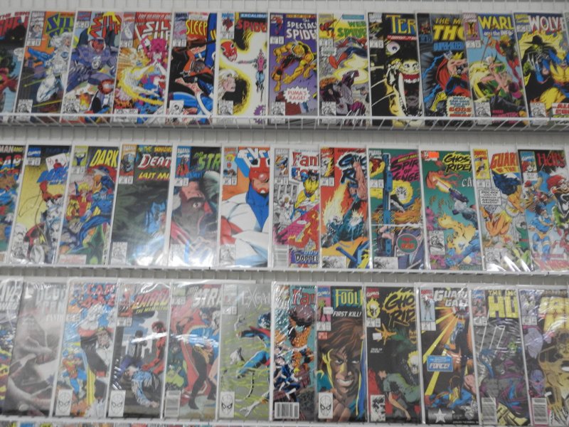 Huge Lot 130+ Comics W/ Iron man, Ghost Rider, Silver Surfer, Wolvie+ Avg VF+!!