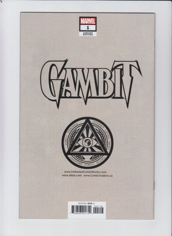 Gambit #1 - Kael Ngu Virgin Variant Cover, Unknown Comics (9.2) 2022