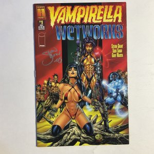 Vampirella Wetworks 1 1997 Signed by Sean Shaw Harris Comics NM near mint