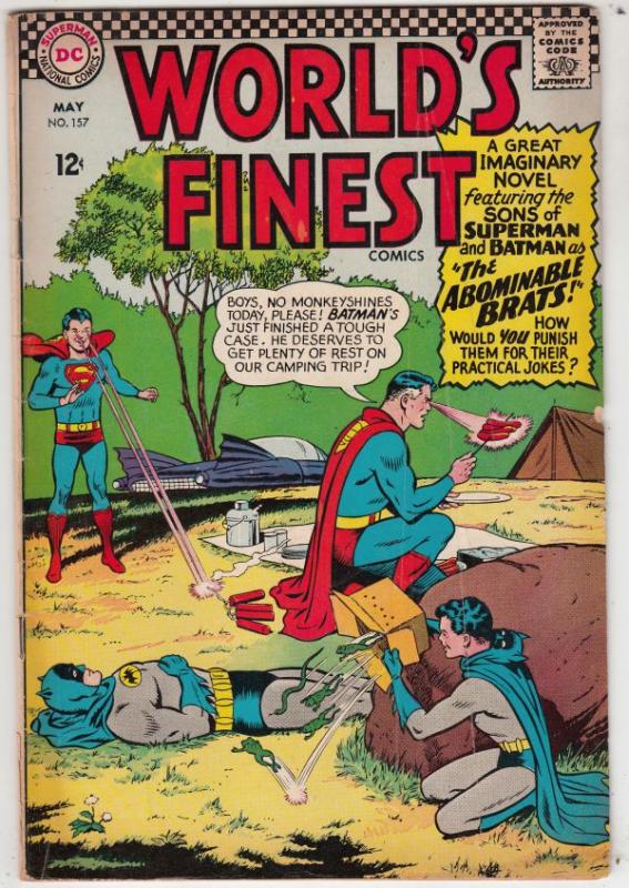 World's Finest #157 (May-66) FN- Mid-Grade Superman, Batman, Robin