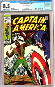 Captain America #117 CGC Graded 8.5 Origin and 1st appearance of the Falcon (...