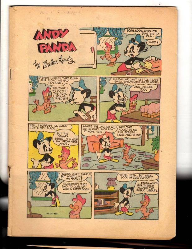 6 Coverless Comics Daniel Boone Tales 22 Walt Disney 67 Panda Archie Palook JL31