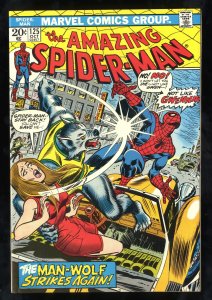 Amazing Spider-Man #125 VF+ 8.5 2nd Man-Wolf!