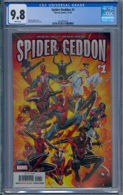 SPIDER-GEDDON #1 CGC 9.8 SPIDER-VERSE SEQUEL