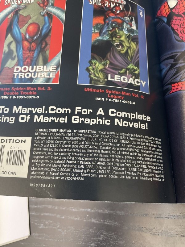 Ultimate Spider-Man Vol.  #12 1st Print Trade Paperback Brian Michael Bendis 