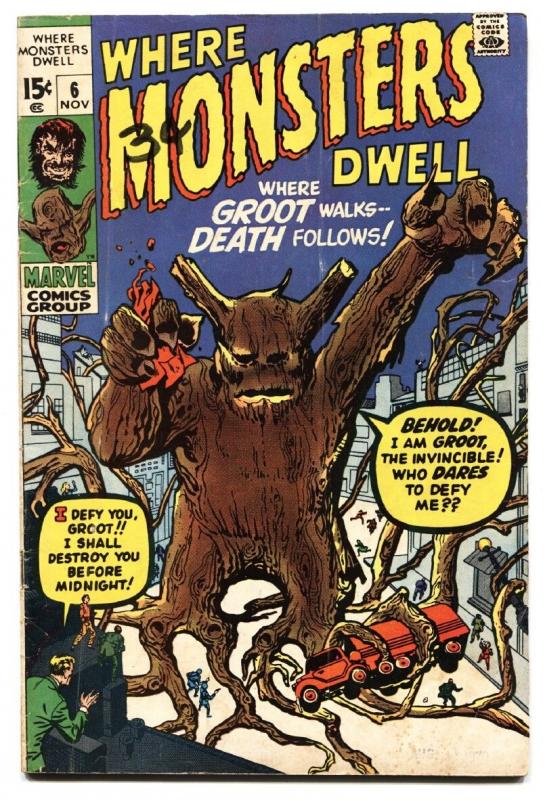 Where Monsters Dwell #6 1st appearance Groot reprint-Marvel comic book