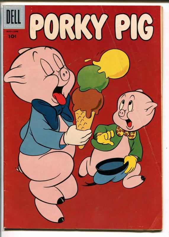 PORKY PIG  #46 1956-DELL-ICE CREAM CONE-vg