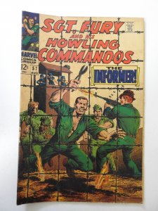 Sgt. Fury #57 (1968) VG Condition