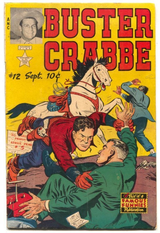 Buster Crabbe #12 1953- Famous Funnies- Final issue- Atomic Testing VG