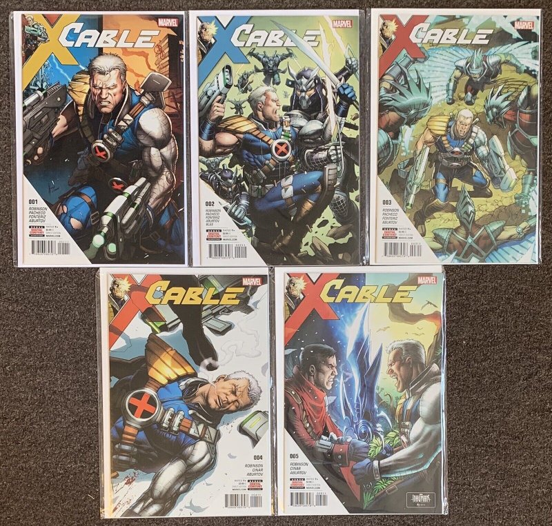 Cable #1,2,3,4,5 Marvel Comics X-Men Robinson Complete Set Lot Series 3 Set Nm