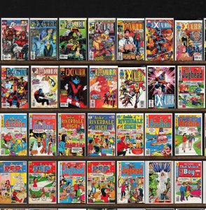 Huge Lot 150+ Comics with Excalibur, Pep Comics, Jughead & More!