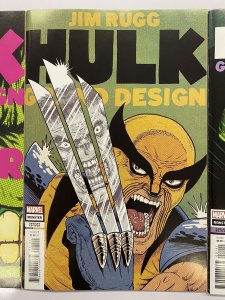 HULK GRAND DESIGN MONSTER #1 3 CVR SET RUGG + PISKOR + MARTIN Marvel Comics 2022