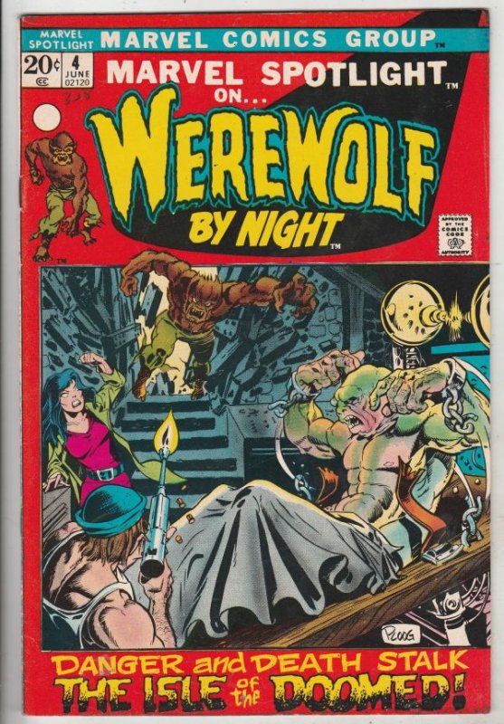 Marvel Spotlight on Werewolf by Night #4 (Jun-72) FN/VF+ High-Grade Werewolf