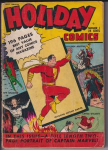 HOLIDAY COMICS #1 (1942) VG- 3.5, cream to white paper! GIANT SIZE Square bound!