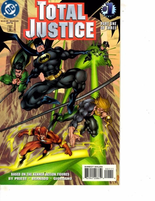 Lot Of 3 Total Justice DC Comic Books #1 2 3 Batman Superman ON13