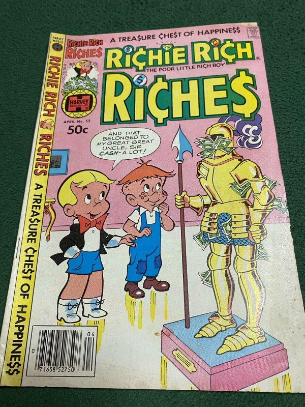 Richie Rich RICHE$ No 52.  Very Nice Copy