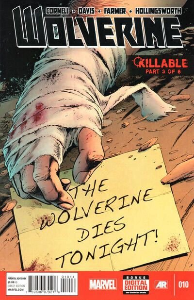 Wolverine #10 Cover - 'The Wolverine Dies Tonight' - 2013 art by Alan Davis