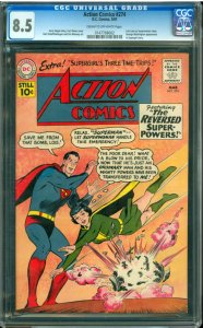 Action Comic #274 CGC Graded 8.5 Lois Lane as Superwoman story. George Washin...