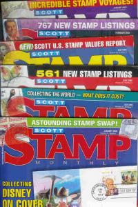 Six different Stamp Monthly magazines from 2005 - 2006