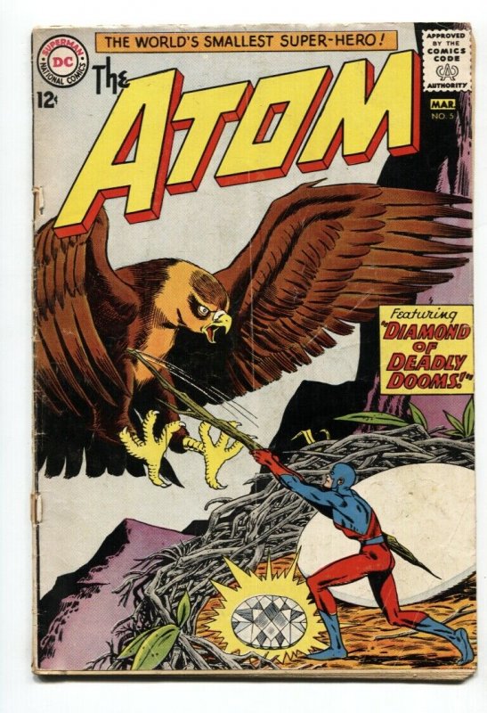 THE ATOM #5-1963-DIAMOND HAWK ATTACK! COVER-DC WAR SILVER AGE G 