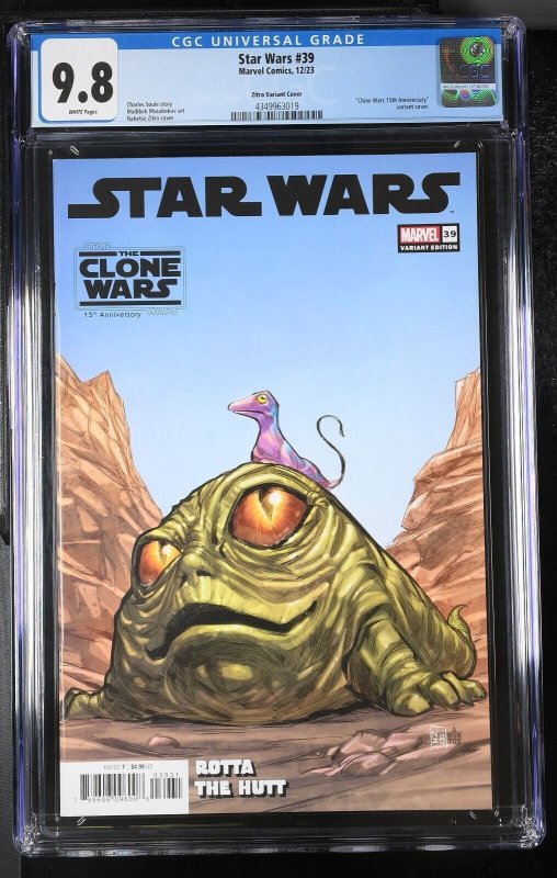 Star Wars #39 CGC 9.8 Clone Wars Anniversary Rotta The Hutt Variant Marvel 2023