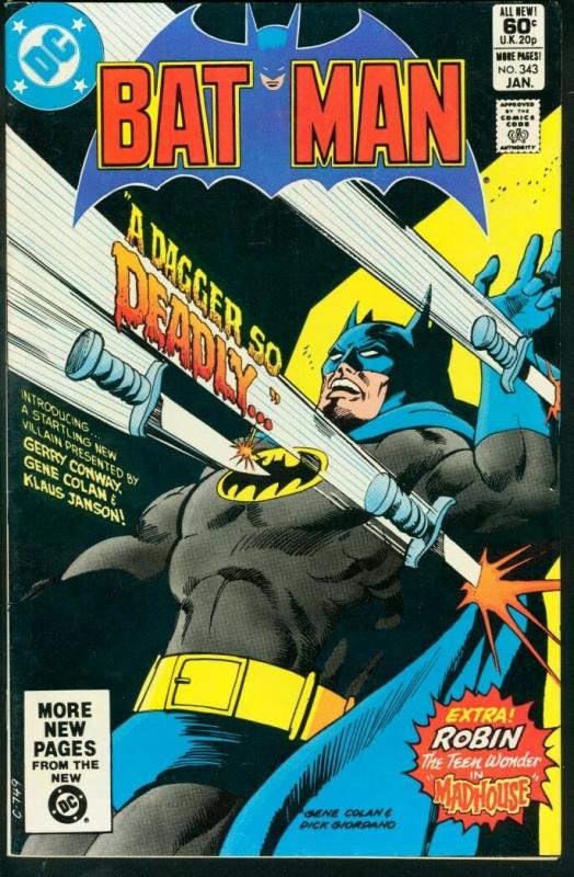 BATMAN #343-1982-DC VF