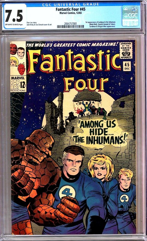 Fantastic Four #45 - 1st app of Lockjaw & The Inhumans