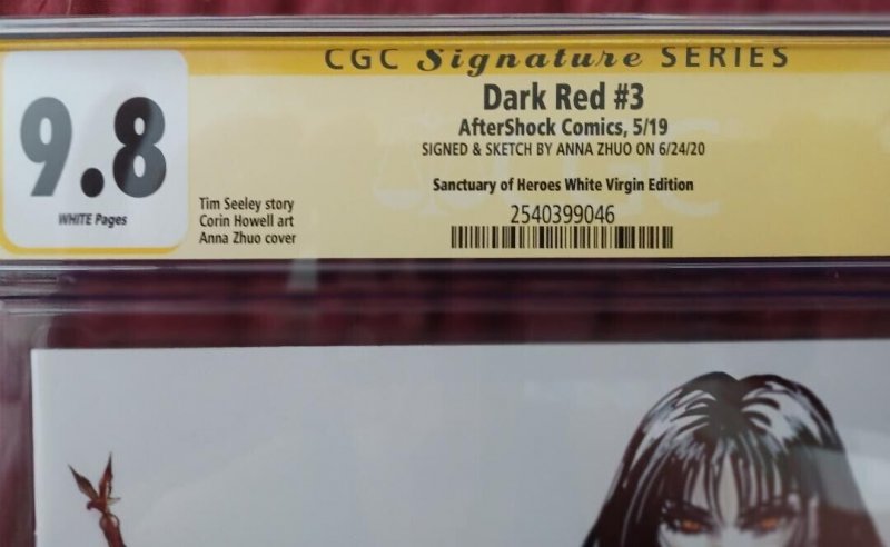 Dark Red # 3 Anna Zhou Lim to 75 White Virgin Variant Cover W/Remark CGC 9.8 SS 