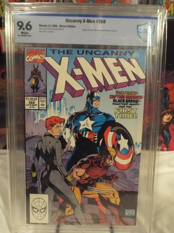 Uncanny X-Men #268 - CBCS 9.6 - White Pages - NM+ Captain America / Black Widow