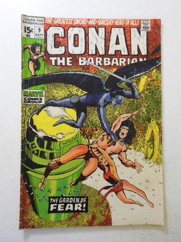 Conan the Barbarian #9 (1971) GD Condition centerfold detached top staple