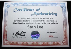 Amazing Spider-Man Print Signed By Stan Lee - COA #6150 Included