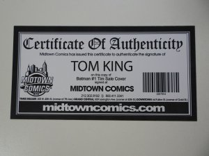 Batman #1 Variant Cover (2016) Signed W/COA VF Condition