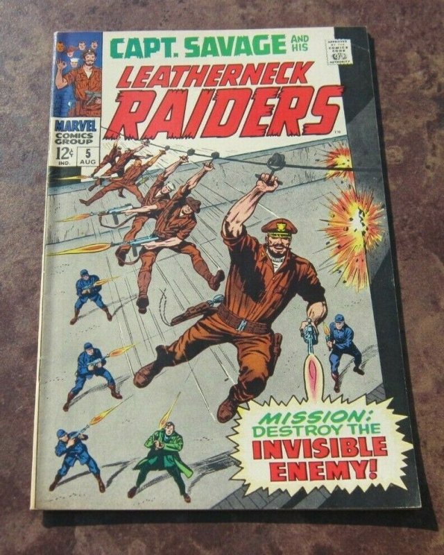 Captain Savage and his Leatherneck Raiders #5 VG/FN 1968 Marvel Silver Age Comic