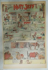 (50) Mutt and Jeff  Sunday Pages by Bud Fisher from 1936 Size: 11 x 15 inches