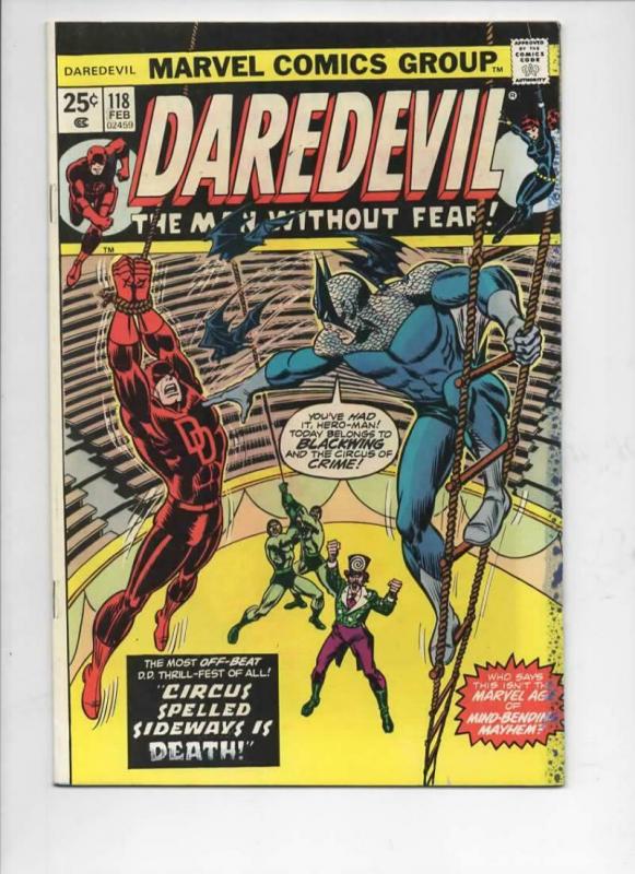 DAREDEVIL #118 FN+ Black Widow, Murdock, Circus, 1964 1975, more Marvel in store